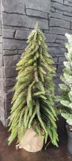 Majhna umetna božična jelka, kot prava, pozlačena, 44 cm
