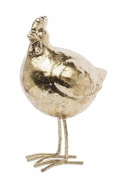 Figurica velikonočne kokoši, zlata kokoš, 13 cm