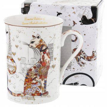 Porcelanasta skodelica za mačke, porcelanaste mačke v ljubezni 250 ml, darilo