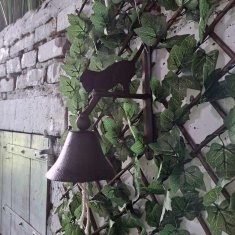 Rustikalna vrtna dekoracija iz litega železa z mačko