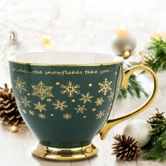 Porcelanasta skodelica 380 ml v škatli, božično darilo, velika skodelica