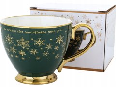 Porcelanasta skodelica 380 ml v škatli, božično darilo, velika skodelica