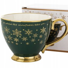 Porcelanasta skodelica 380 ml v škatli, božično darilo, velika skodelica