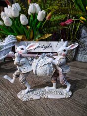 Velikonočna figurica 2 x zajec 16 cm Velikonočni zajčki kunci