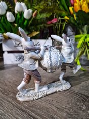 Velikonočna figurica 2 x zajec 16 cm Velikonočni zajčki kunci