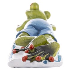 FIGURA ŽABE PLAŽNEGA OBISKOVALCA 5x18x6cm žaba na počitnicah na plaži, sončenje