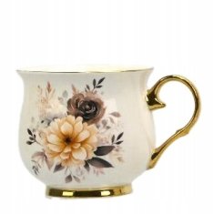 Vrček v škatli, porcelan, 450 ml, skodelica, cvetlični vzorec, darilna