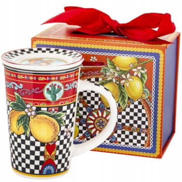Porcelanasta skodelica z infuzerjem v darilni škatli, 400 ml