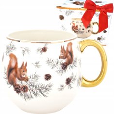 Porcelanasta skodelica v obliki soda 530 ml, velika, v škatli