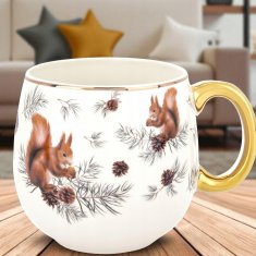 Porcelanasta skodelica v obliki soda 530 ml, velika, v škatli