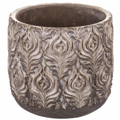 Rjavo cementno ohišje 17 x 17 cm zlati beton