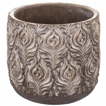 Rjavo cementno ohišje 17 x 17 cm zlati beton
