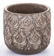 Rjavo cementno ohišje 17 x 17 cm zlati beton