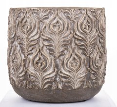 Rjavo cementno ohišje 17 x 17 cm zlati beton