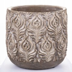 Rjavo cementno ohišje 17 x 17 cm zlati beton
