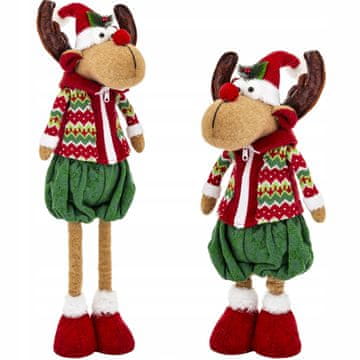 Božična figurica severnega jelena na teleskopskih nogah, darilo 62 cm
