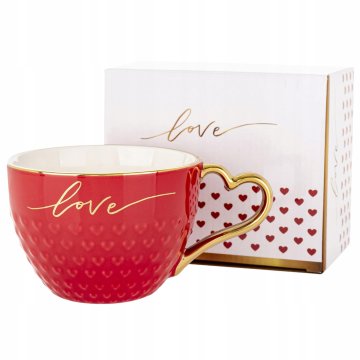 Porcelanasta skodelica v okrasni darilni škatli love 500 ml cup