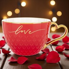 Porcelanasta skodelica v okrasni darilni škatli love 500 ml cup