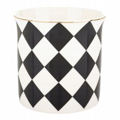 Porcelanasta skodelica v darilni škatli, črno-bela, porcelan, 380 ml