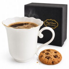 Porcelanasta skodelica v škatli 350 ml elegantna bela skodelica