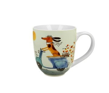 Velika XXL porcelanasta skodelica 350 ml z motivom mačke za kavo in čaj
