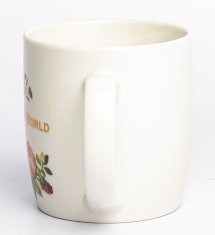 Vrček z žlico in krožnikom 330 ml, keramičen, večbarvni