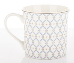Porcelanasta skodelica, bela, modra