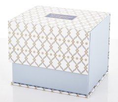 Porcelanasta skodelica, bela, modra