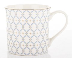 Porcelanasta skodelica, bela, modra