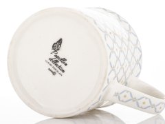 Porcelanasta skodelica, bela, modra