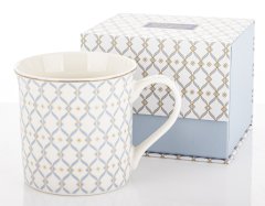 Porcelanasta skodelica, bela, modra