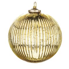 Steklena kroglica Delhi, zlata, 23x19x19 cm, vzorec 2