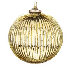 Steklena kroglica Delhi, zlata, 23x19x19 cm, vzorec 2