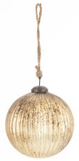 Steklena kroglica Delhi, zlata, 14,5x12x12 cm, vzorec 1