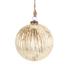 Steklena kroglica Delhi, zlata, 16x14,5x14,5 cm, vzorec 1