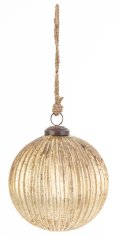 Steklena kroglica Delhi, zlata, 14,5x12x12 cm, vzorec 1