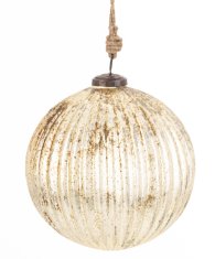 Steklena kroglica Delhi, zlata, 16x14,5x14,5 cm, vzorec 1