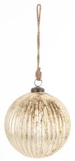Steklena kroglica Delhi, zlata, 16x14,5x14,5 cm, vzorec 1