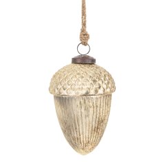 Steklena kroglica Delhi, zlata, 15x9x9 cm