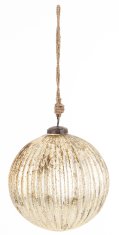 Steklena kroglica Delhi, zlata, 16x14,5x14,5 cm, vzorec 1