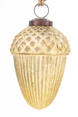 Steklena kroglica Delhi, zlata, 12,5x7x7 cm