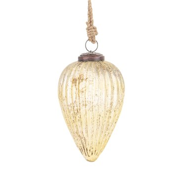 Steklena kroglica Delhi, zlata, 15x8,5x8,5 cm