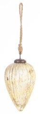 Steklena kroglica Delhi, zlata, 15x8,5x8,5 cm