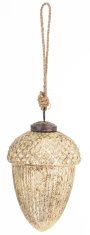 Steklena kroglica Delhi, zlata, 15x9x9 cm