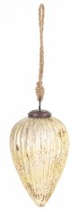 Steklena kroglica Delhi, zlata, 15x8,5x8,5 cm