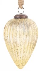 Steklena kroglica Delhi, zlata, 15x8,5x8,5 cm