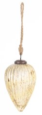 Steklena kroglica Delhi, zlata, 15x8,5x8,5 cm