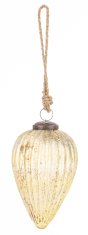 Steklena kroglica Delhi, zlata, 15x8,5x8,5 cm