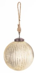 Steklena kroglica Delhi, zlata, 12,5x10x10 cm, vzorec 1