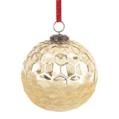 Steklena kroglica Delhi, zlata, 16x14,5x14,5 cm, vzorec 3